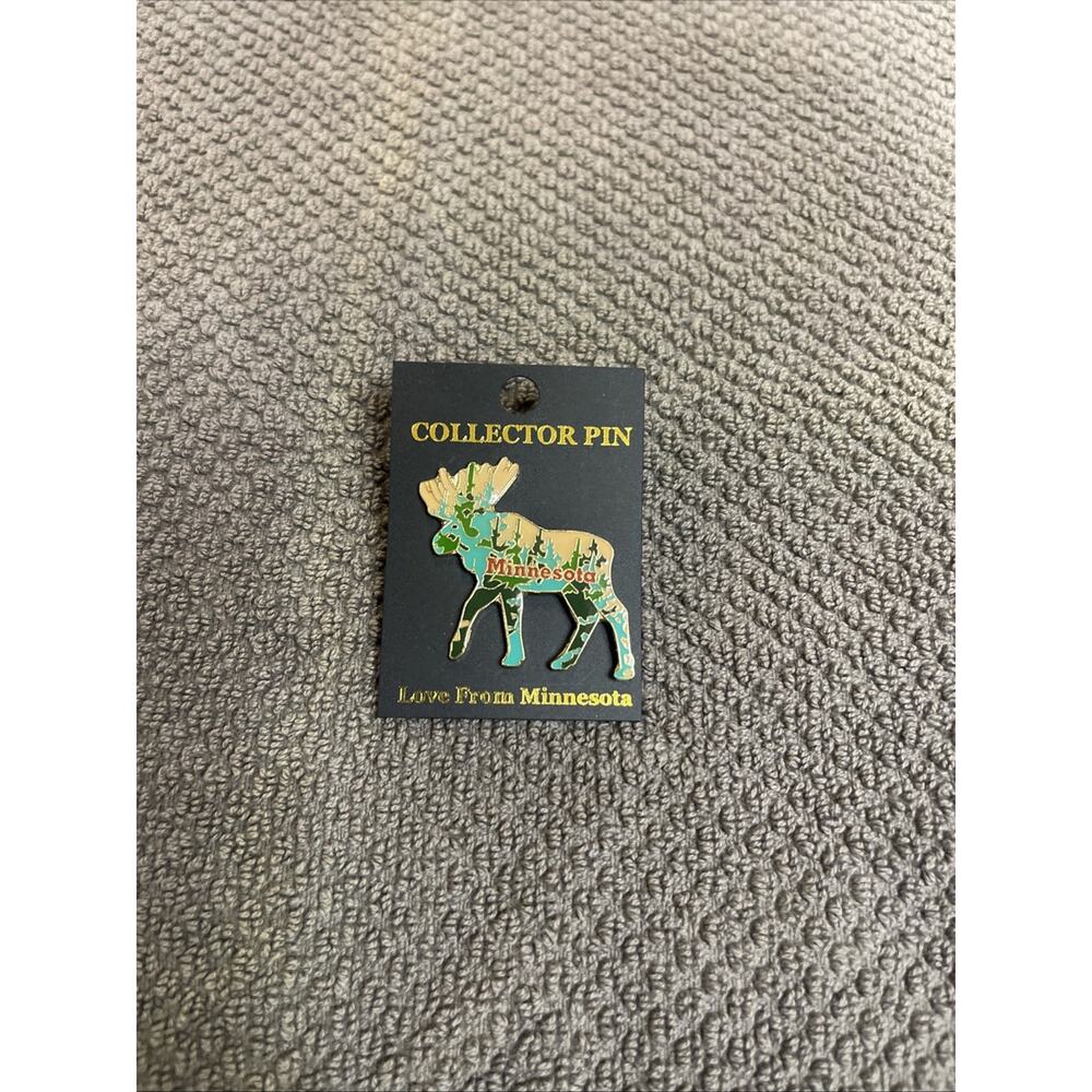 Minnesota Moose Collector Lapel Pin Gold-tone New